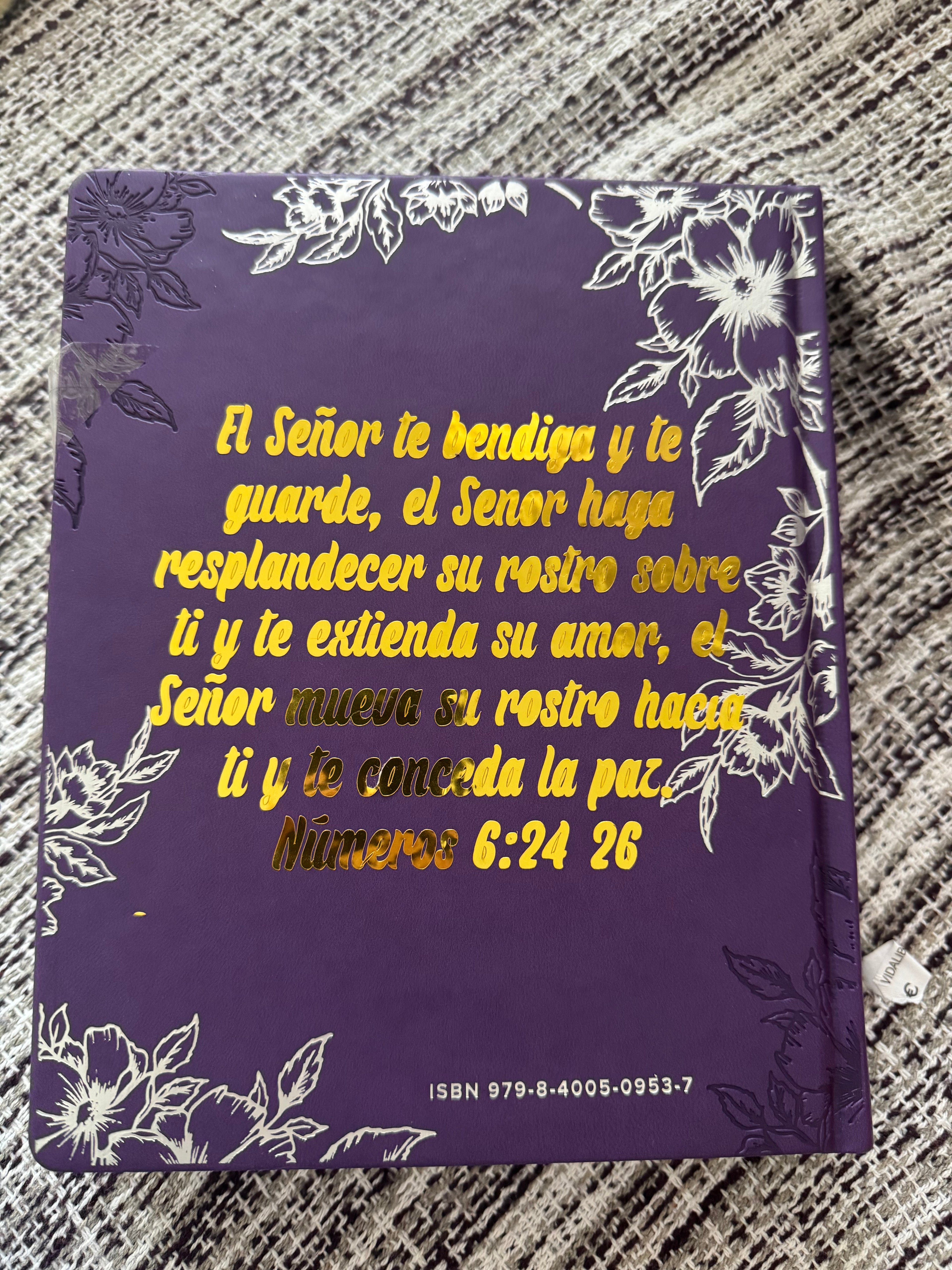Dedicatoria o versículo dentro de la Biblia