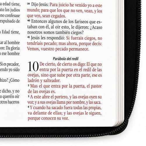 Biblia RVR60 de Obsequios y premios Negro con cierre