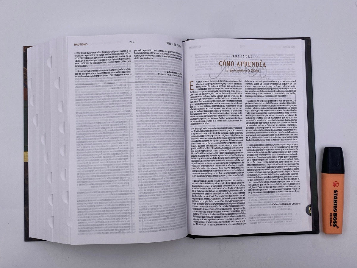 Biblia RVR 1977 de Estudio Patrística Tapa Dura con Índice