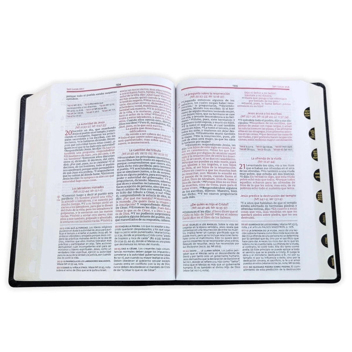 Biblia RVR 1960 de Estudio de la Vida Plena Piel Fabricada Negro con Índice