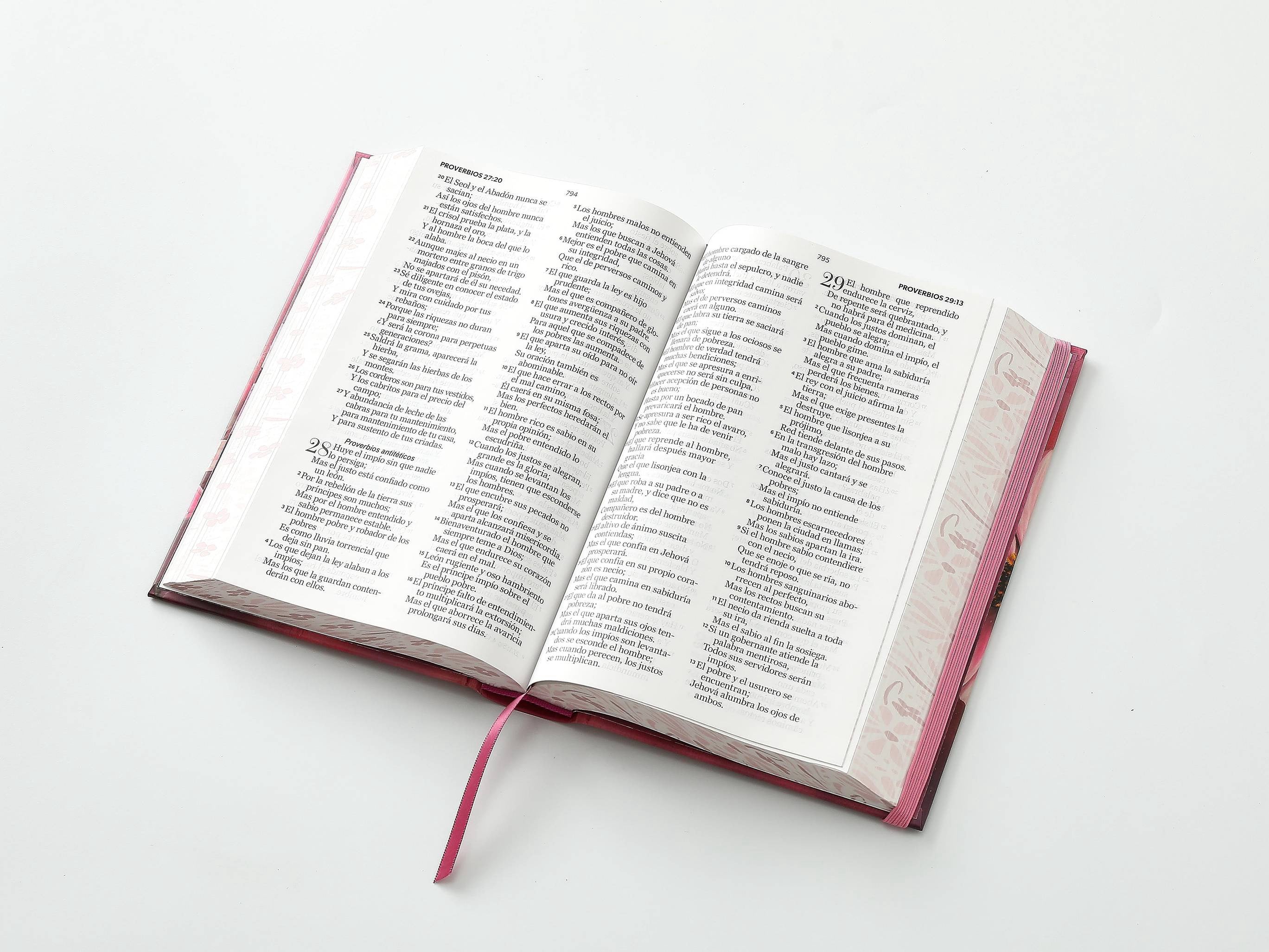 Biblia RVR60 Tamaño manual LEtra GRande TApa rosa