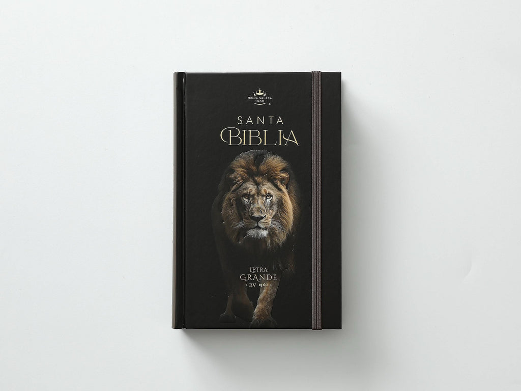 Biblia RVR60 Tamaño manual LEtra GRande TApa dura león