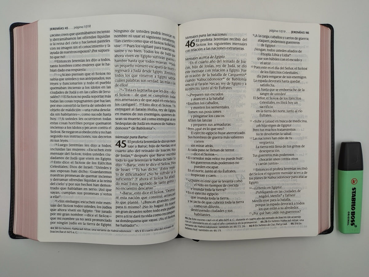 Biblia NTV Clásica Letra Gigante Palabras de Jesús en Rojo Símil Piel Negro