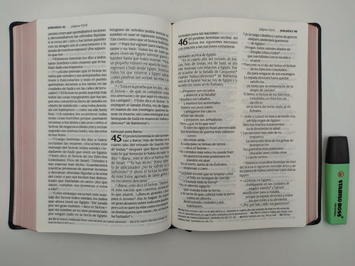 Biblia NTV Clásica Letra Gigante Palabras de Jesús en Rojo Símil Piel Negro