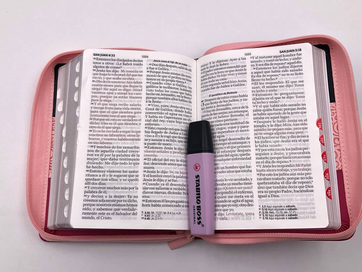 Biblia RVR60 portátil Letra Grande 11 puntos Tricolor Negro