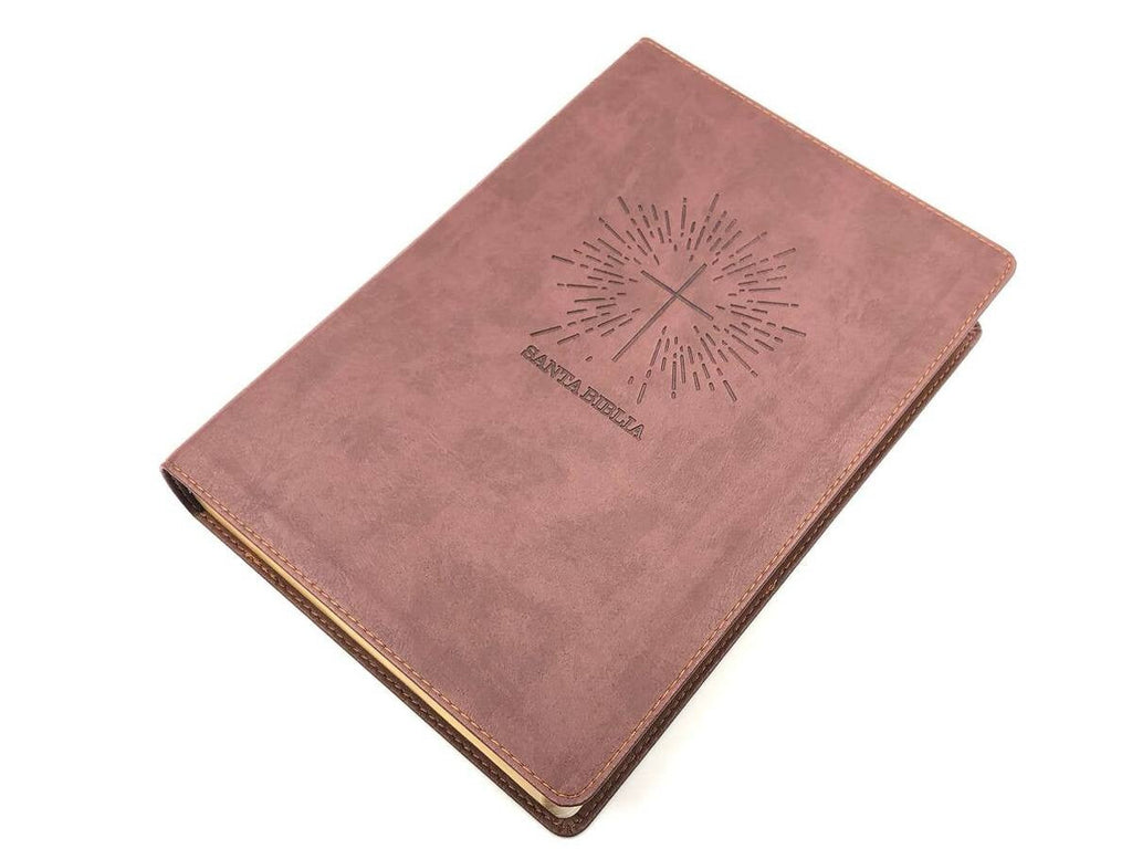 Biblia NTV Letra Súper Gigante Café Oscuro Símil Piel