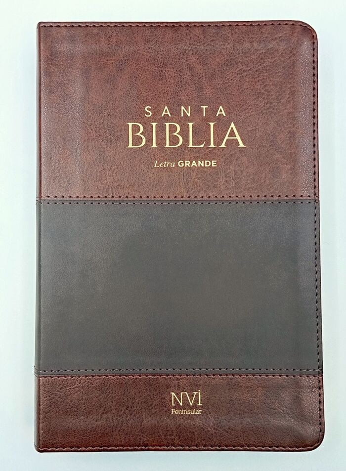 Biblia NVI Peninsular Tamaño manual letra grande café