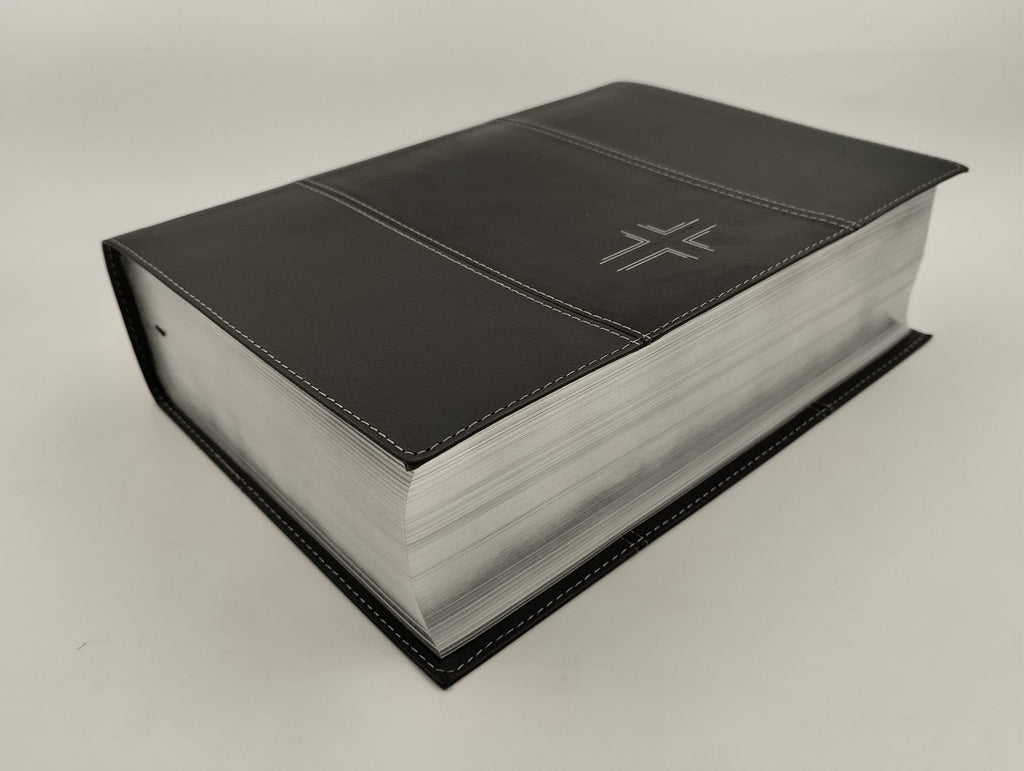 Biblia NTV de Estudio Diario Vivir Letra Grande Símil Piel Negro