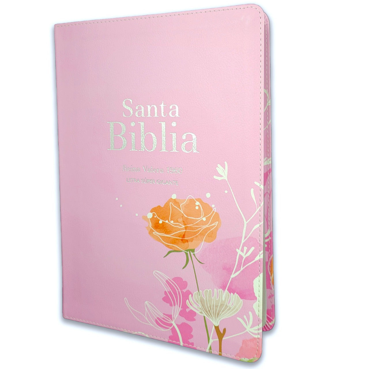 Biblia RVR 1960 Letra Súper Gigante Símil Piel Rosa