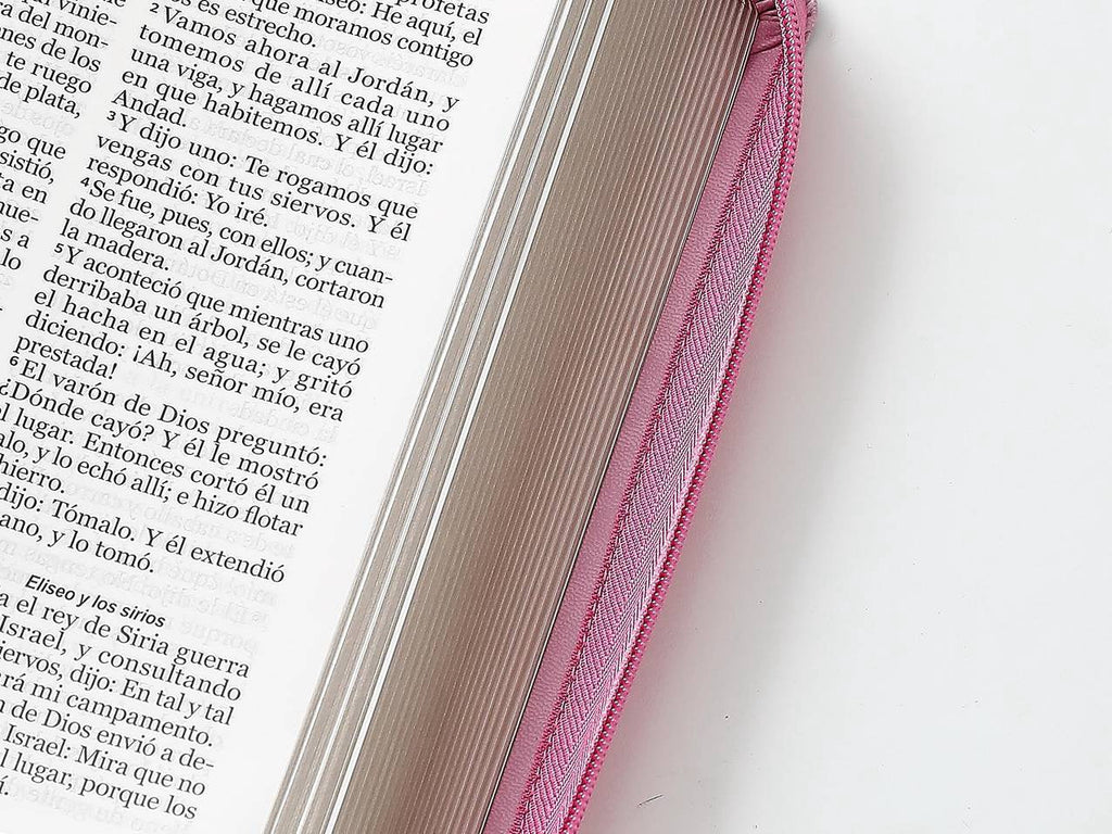 Biblia RVR60 tamaño manual letra Gigante Rosa
