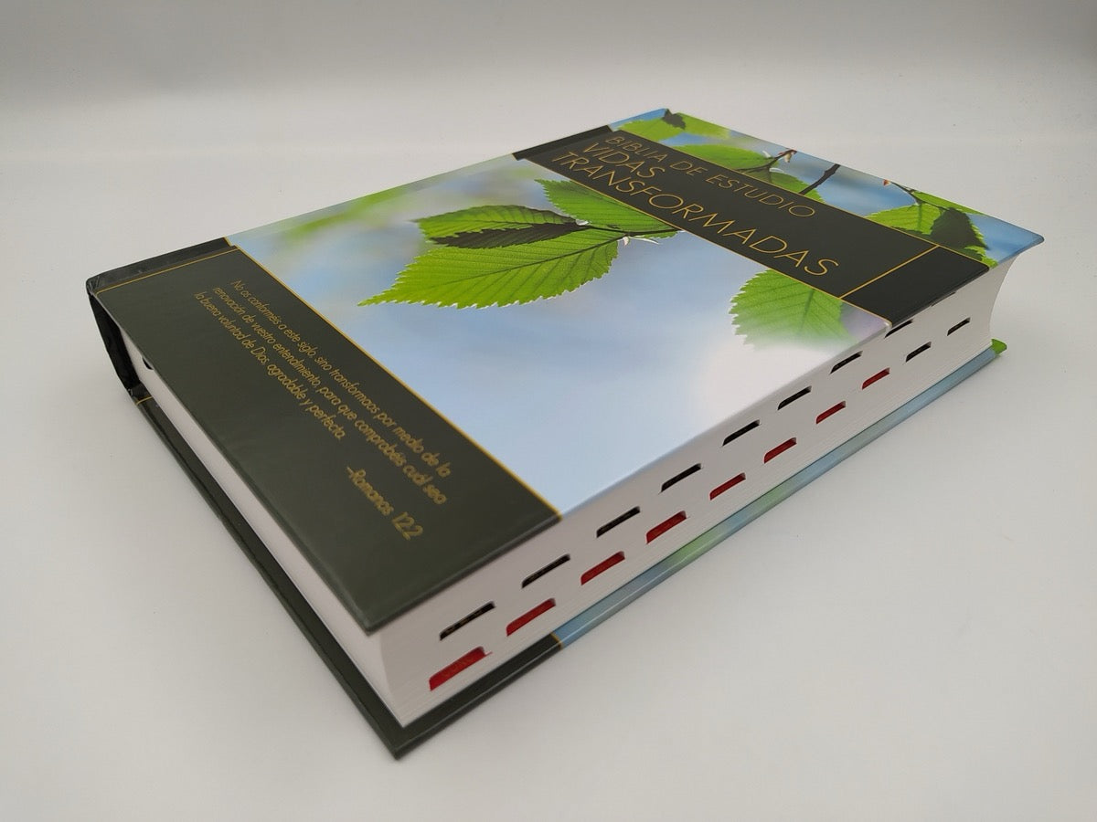 Biblia RVR 1960 de Estudio Vidas Transformadas Tapa Dura con Índice