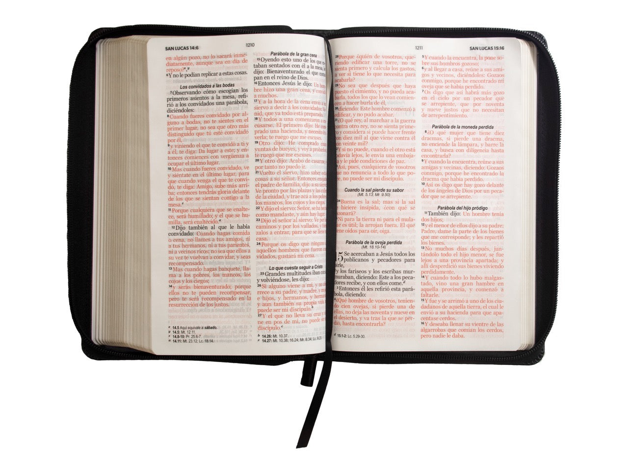 Biblia RVR60 Tamaño Manual Letra Grande con cierre