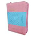 Biblia RVR60 Tamaño Compacto Letra Grande 12 puntos rosa