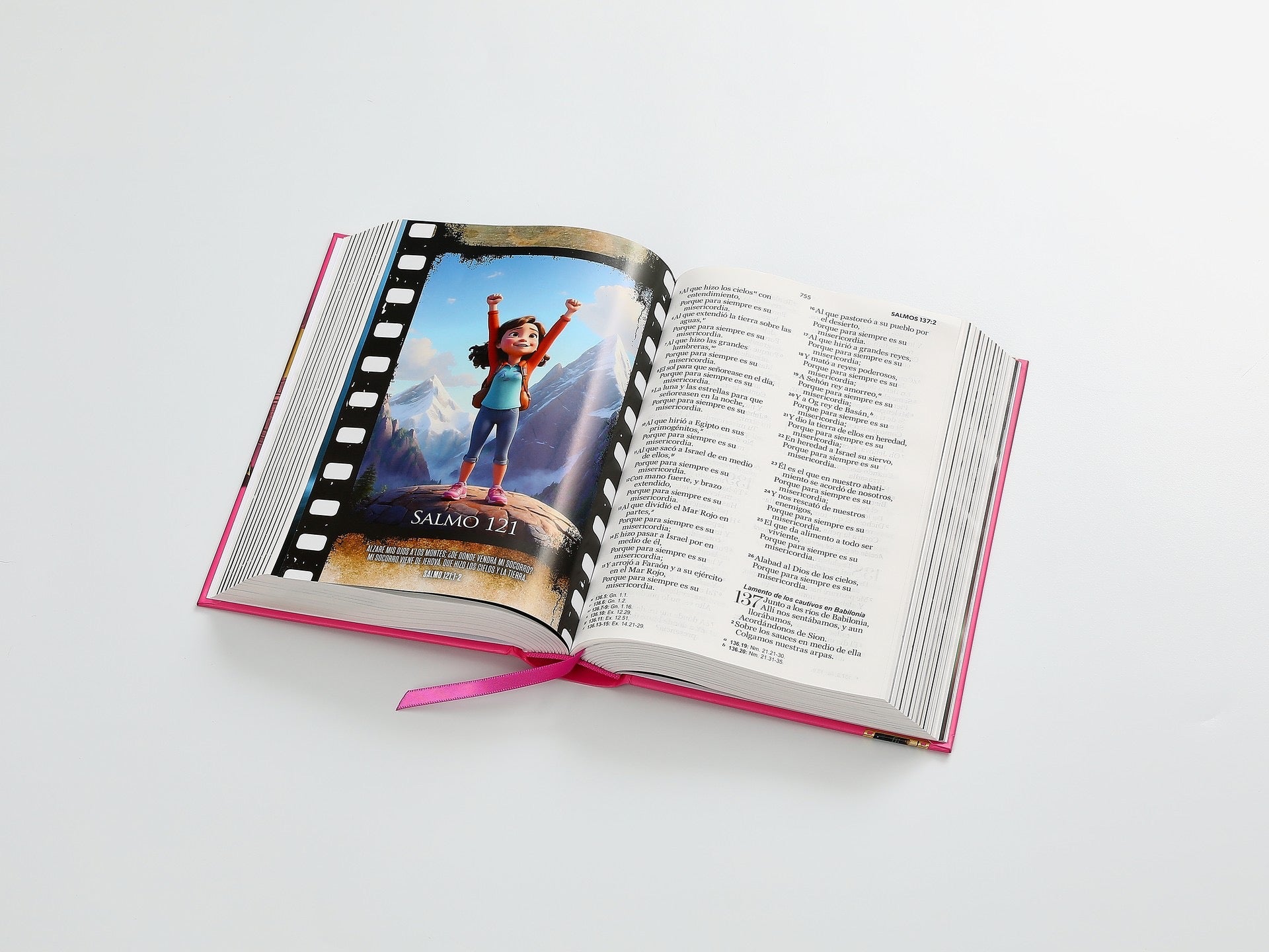 Biblia Héroes RVR60 Letra Grande Tapa Dura rosa