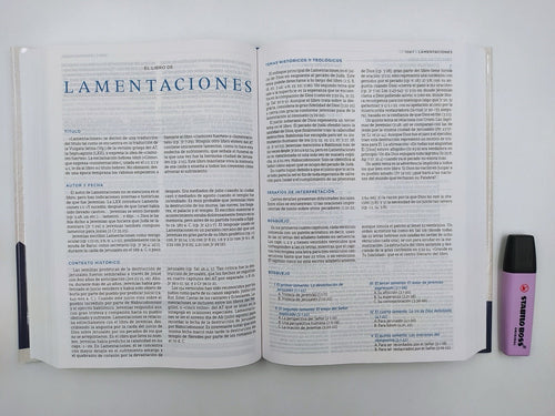 Biblia NBLA de Estudio MacArthur Tapa Dura Azul Interior a Dos Colores