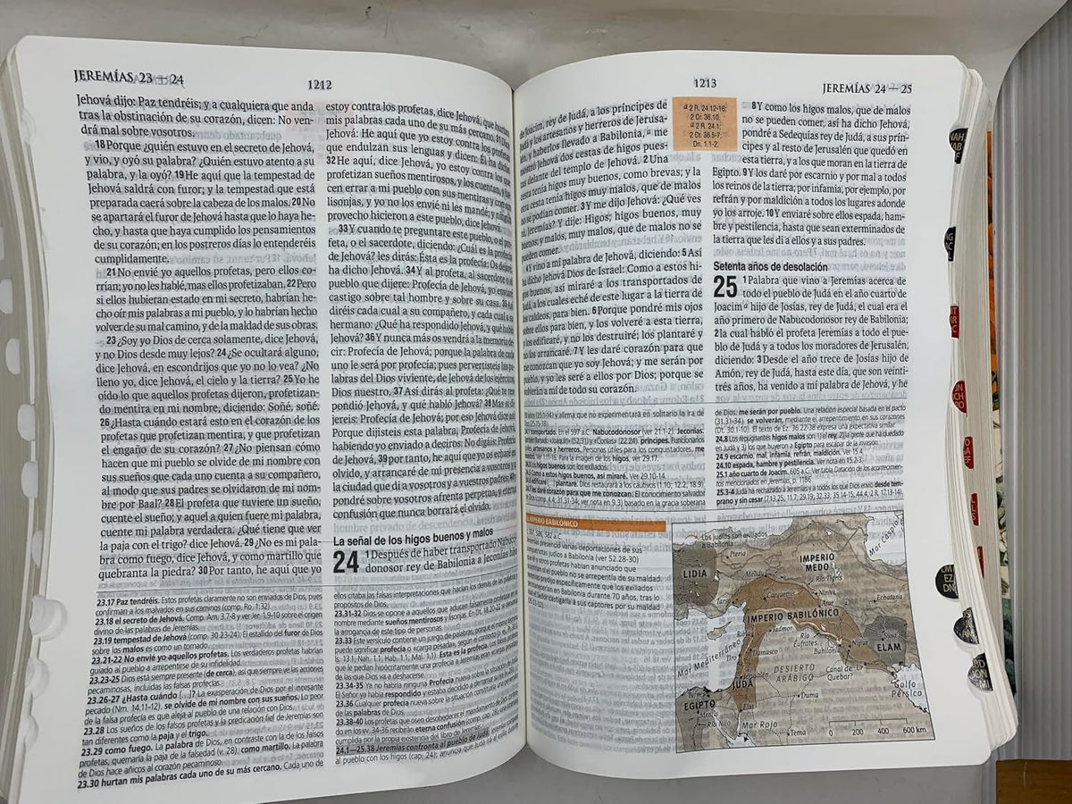 Biblia RVR 1960 de Estudio Teológico Flores Naranja con Índice