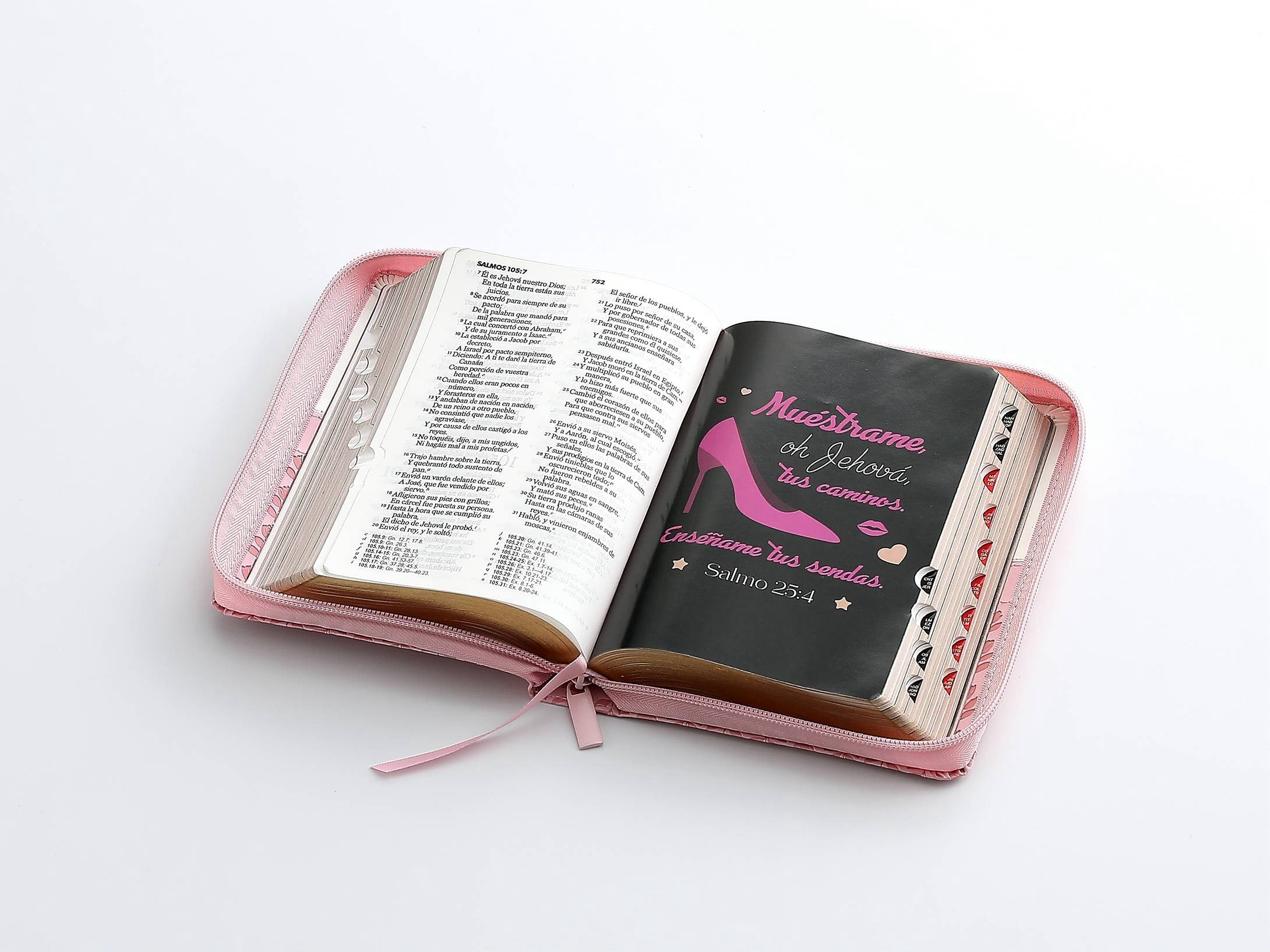 Biblia RVR60 Quinceañera Tamaño Portátil Rosa con caja de regalo