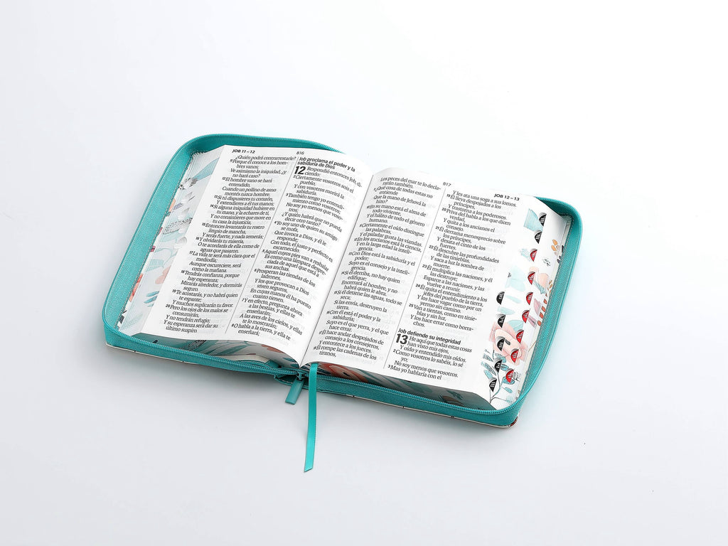 Biblia RVR60 Letra Súper Gigante i/piel turquesa con cierre