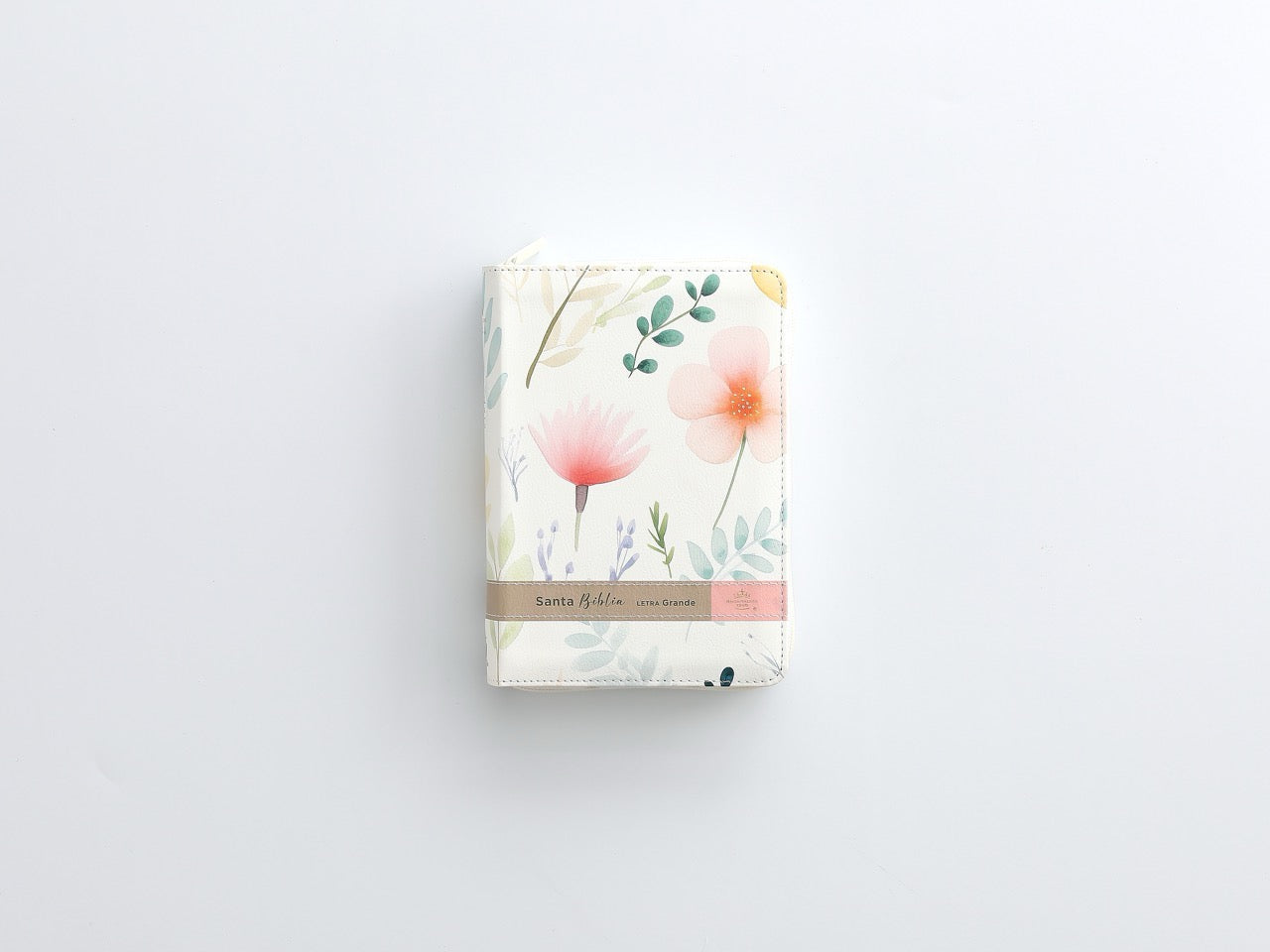Biblia RVR60 Tamaño compacto Letra Grande 12 puntos flores