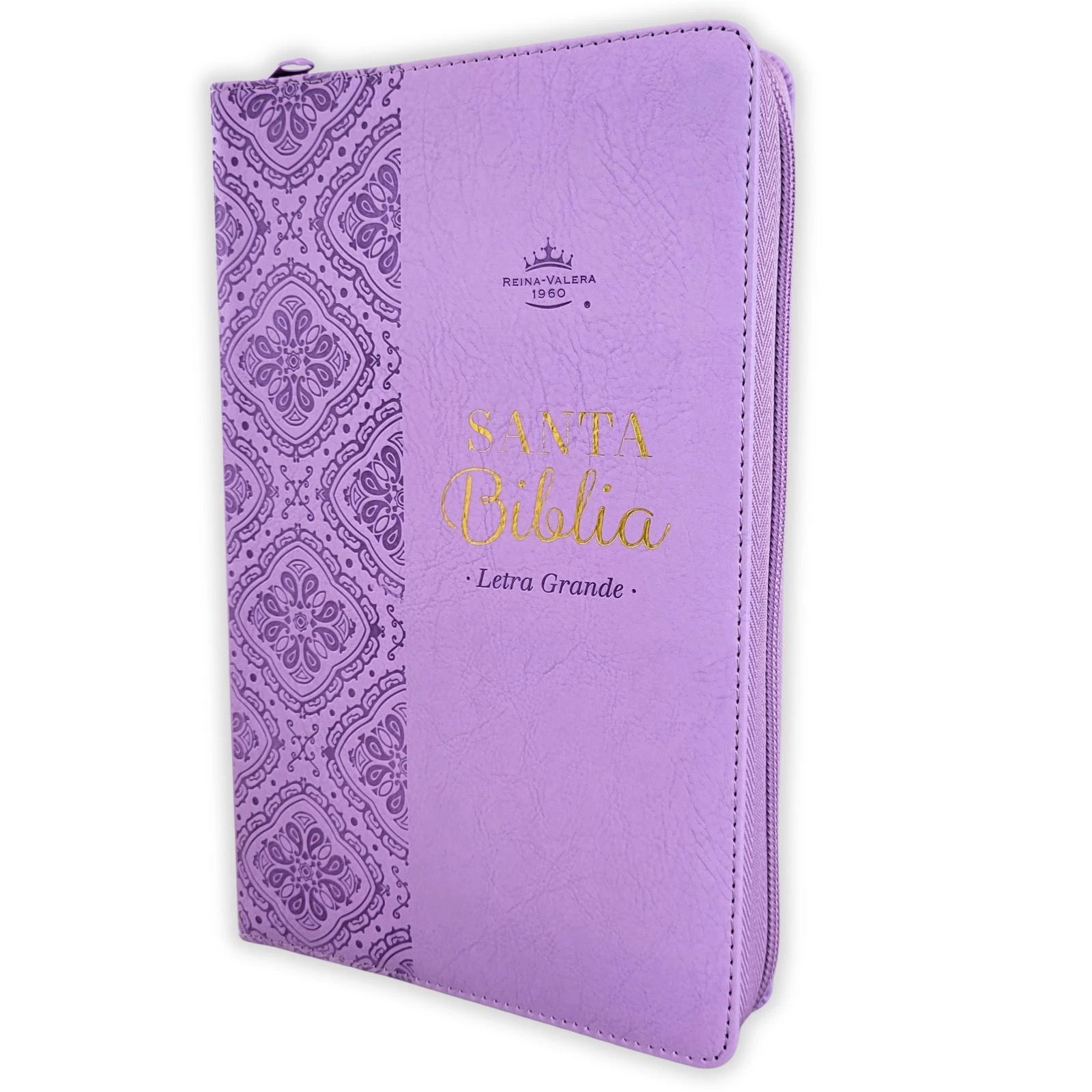 Biblia RVR60 Obsequios y premios MORADO CON FLOR DORADA