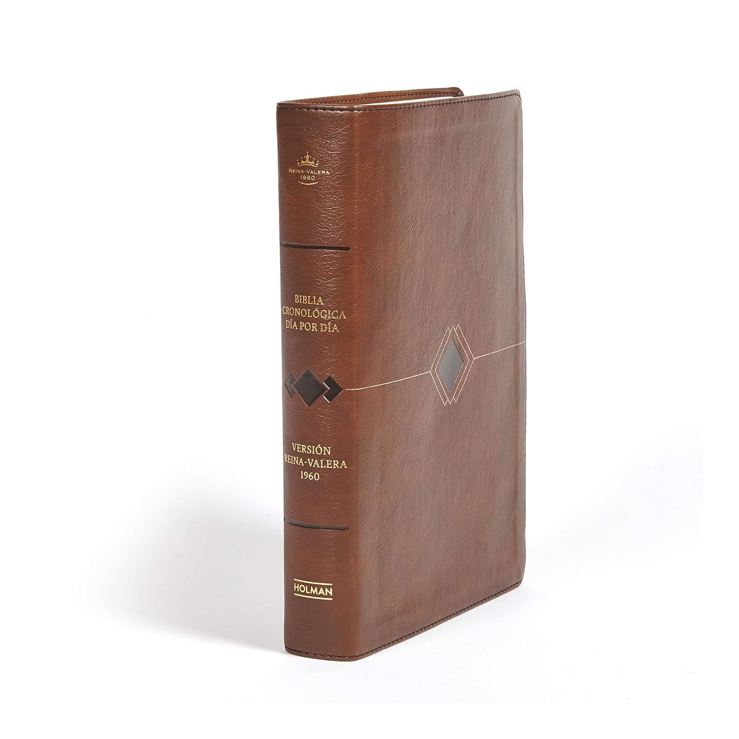 Biblia RVR 1960 Cronologica Día por Día Marrón Símil Piel