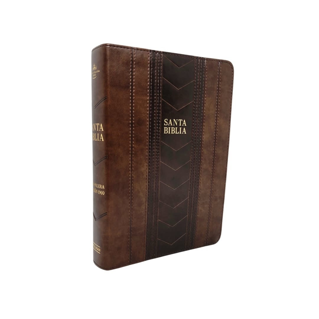 Biblia RVR 1960 Letra Grande Tamaño Manual Símil Piel Marrón