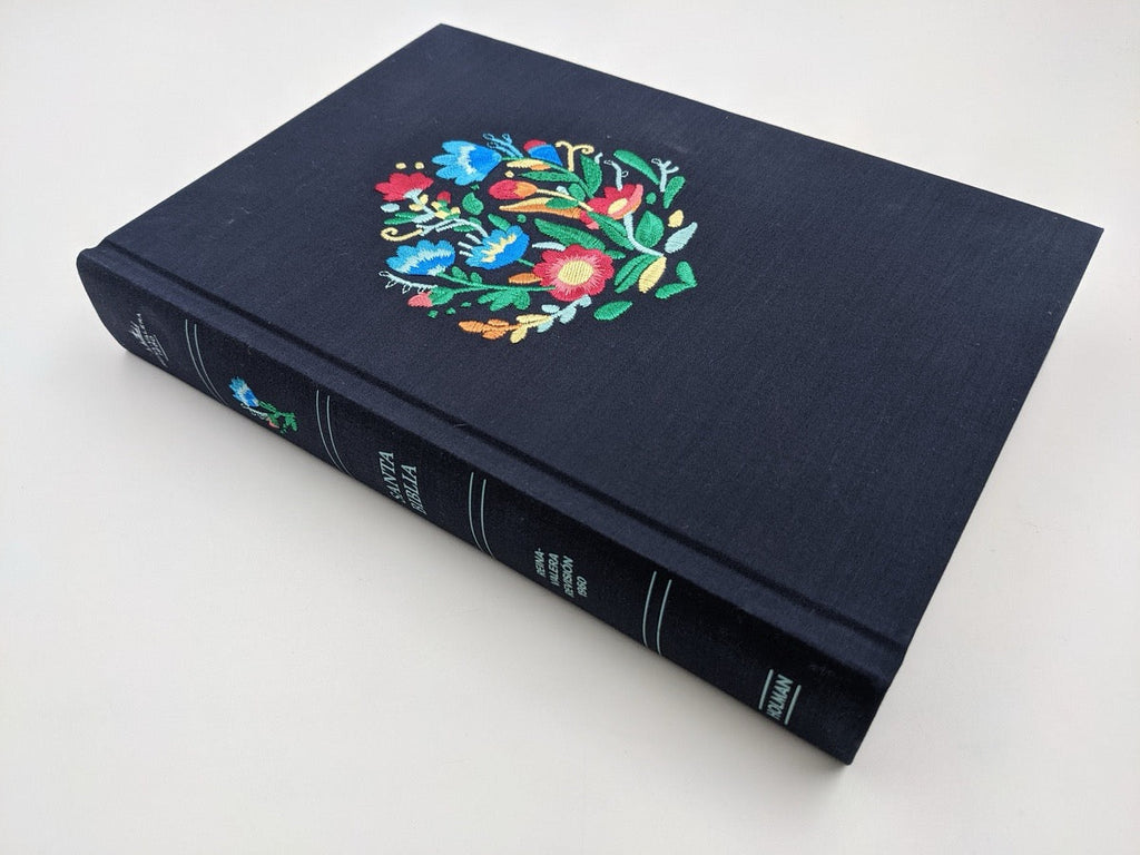 Biblia RVR 1960 Letra Gigante Bordado Sobre Tela con Índice