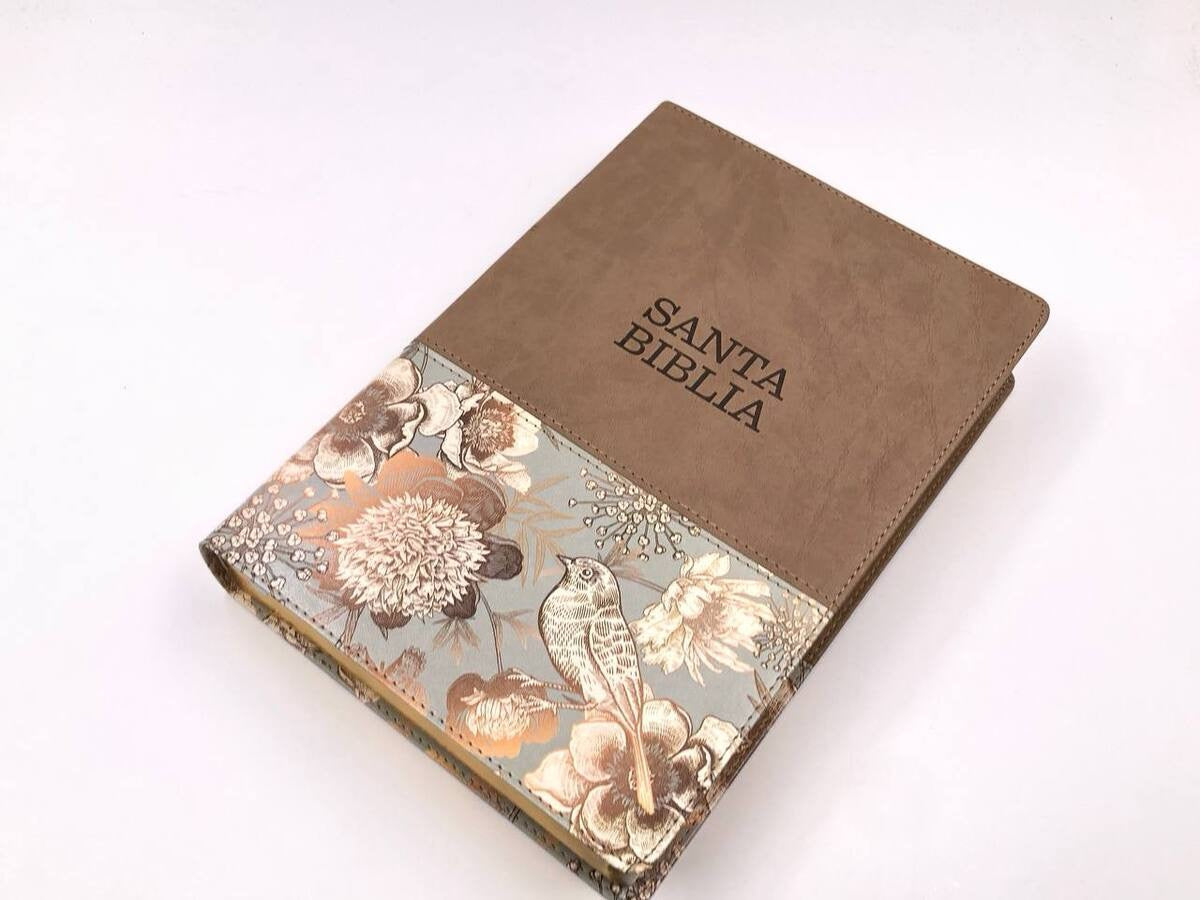 Biblia NTV Letra Súper Gigante Beige Símil Piel