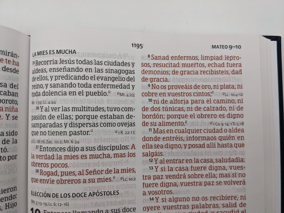 Biblia RVR 1960 Letra Gigante Bordado Sobre Tela con Índice