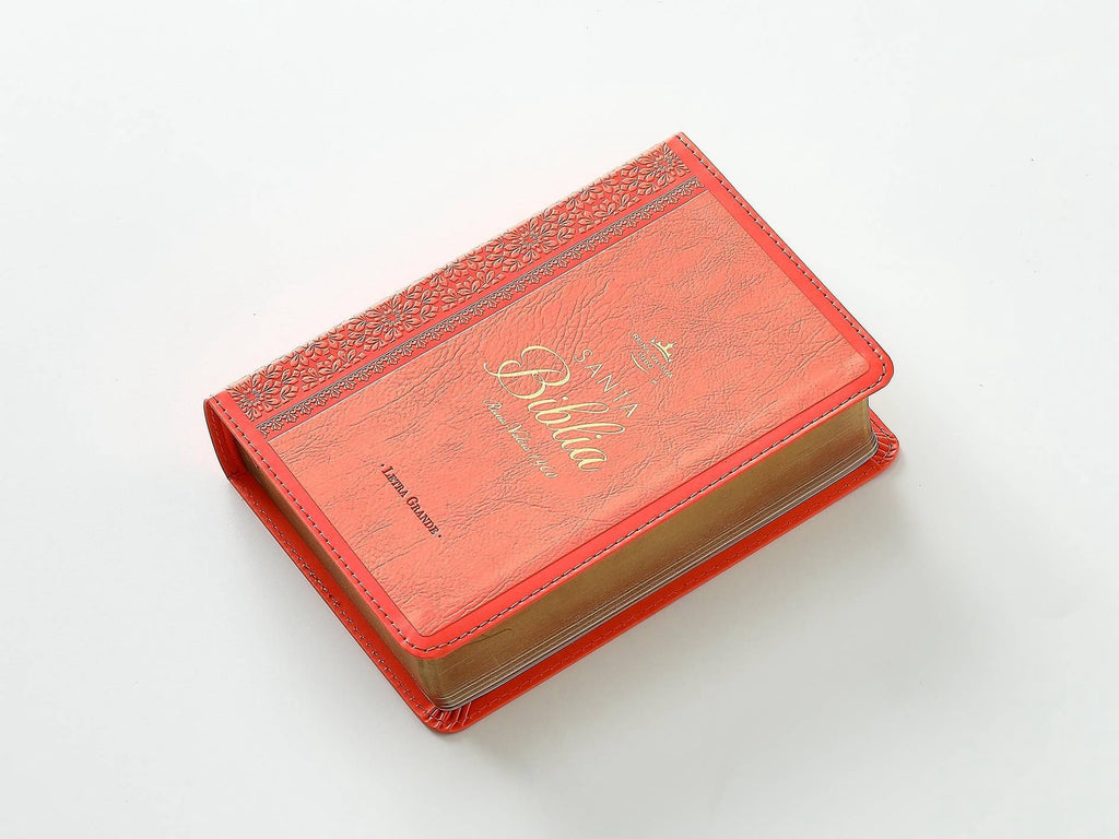 Biblia RVR60 tamaño compacto Letra GRande coral
