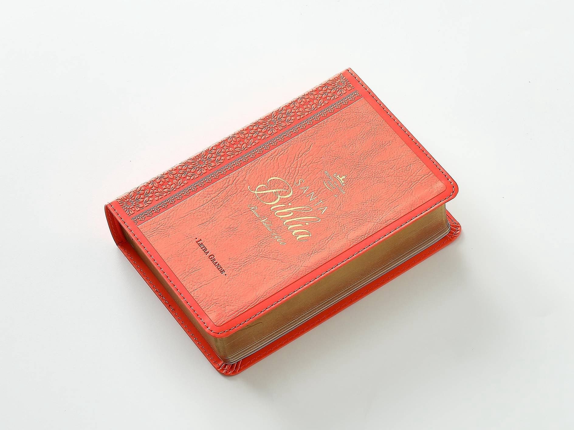 Biblia RVR60 tamaño compacto Letra GRande coral