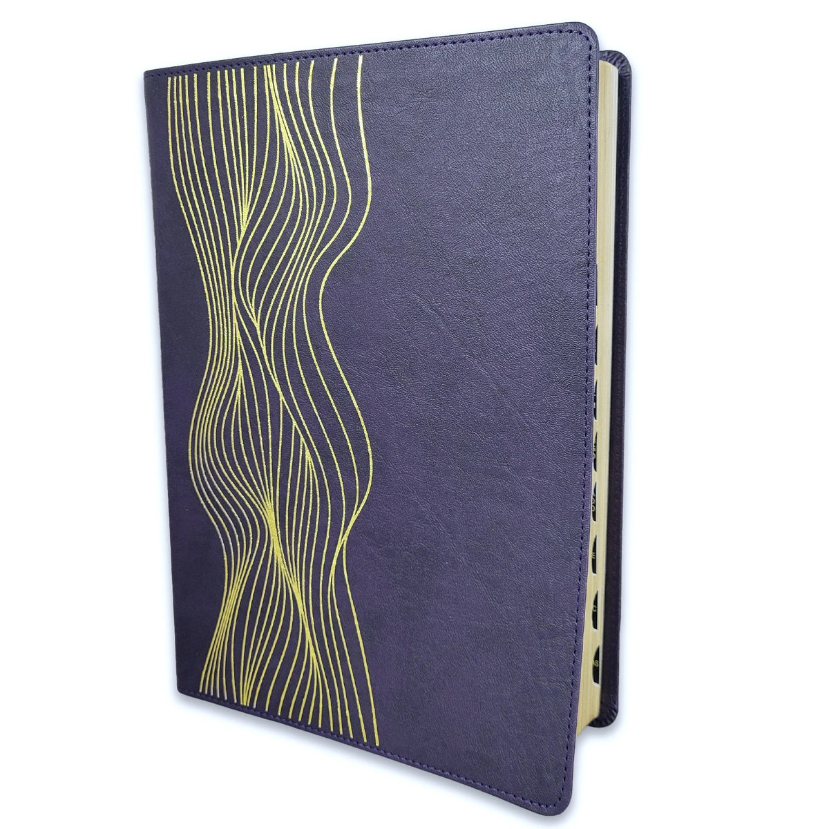 Biblia de Estudio del Diario Vivir Letra Grande RV1960, imit. piel morado oscuro con índice  SKU:
