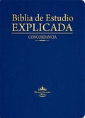 Biblia RVR 1960 de Estudio Explicada Piel Azul con Índice