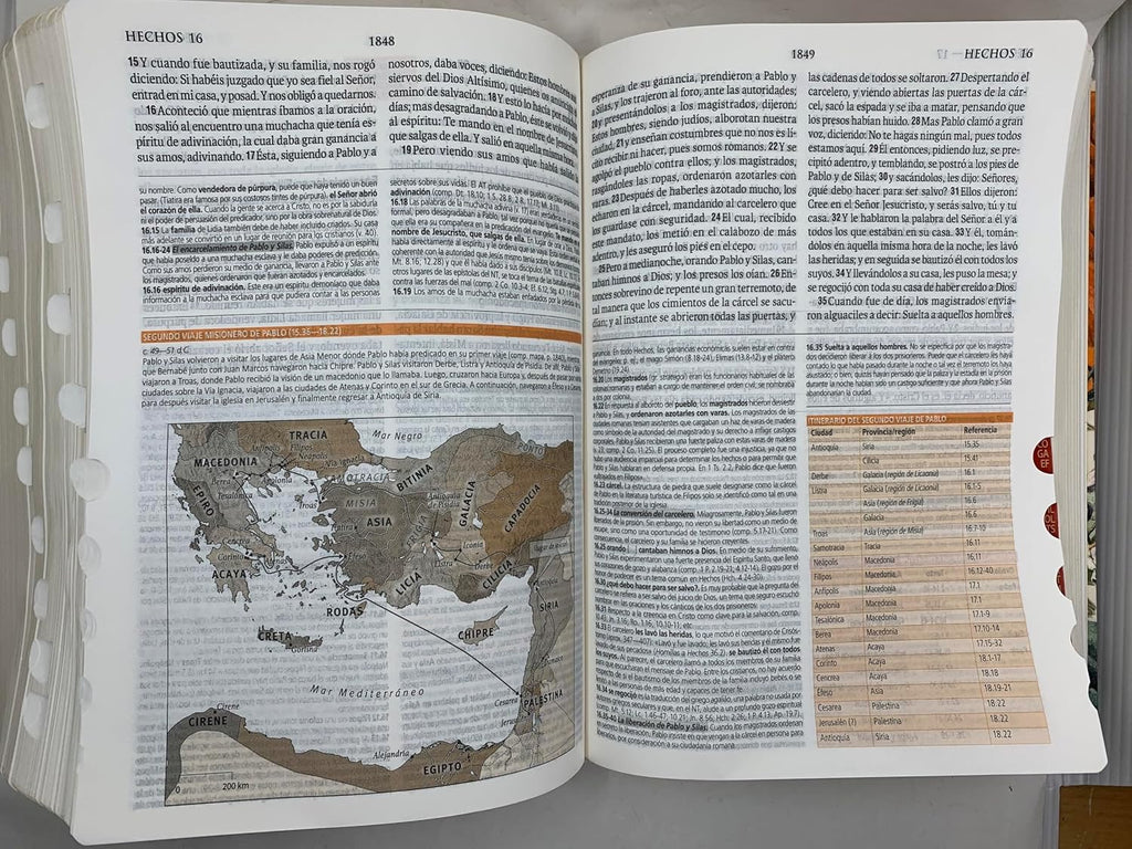 Biblia RVR 1960 de Estudio Teológico Flores Naranja con Índice