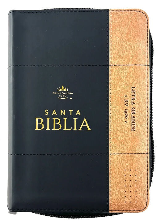 Biblia RVR60 Tamaño compacto Letra Grande 12 puntos con cierre