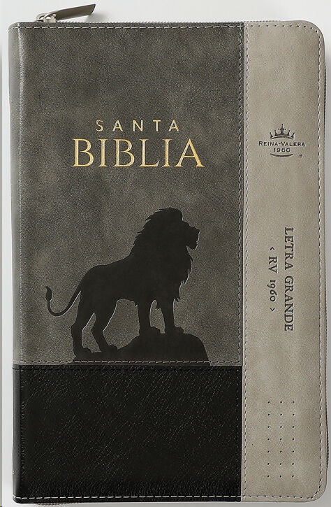 Biblia RVR60 Tamaño Manual letra grande león
