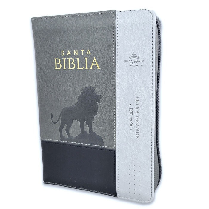 Biblia RVR60 Tamaño compacto Letra Grande 12 puntos león