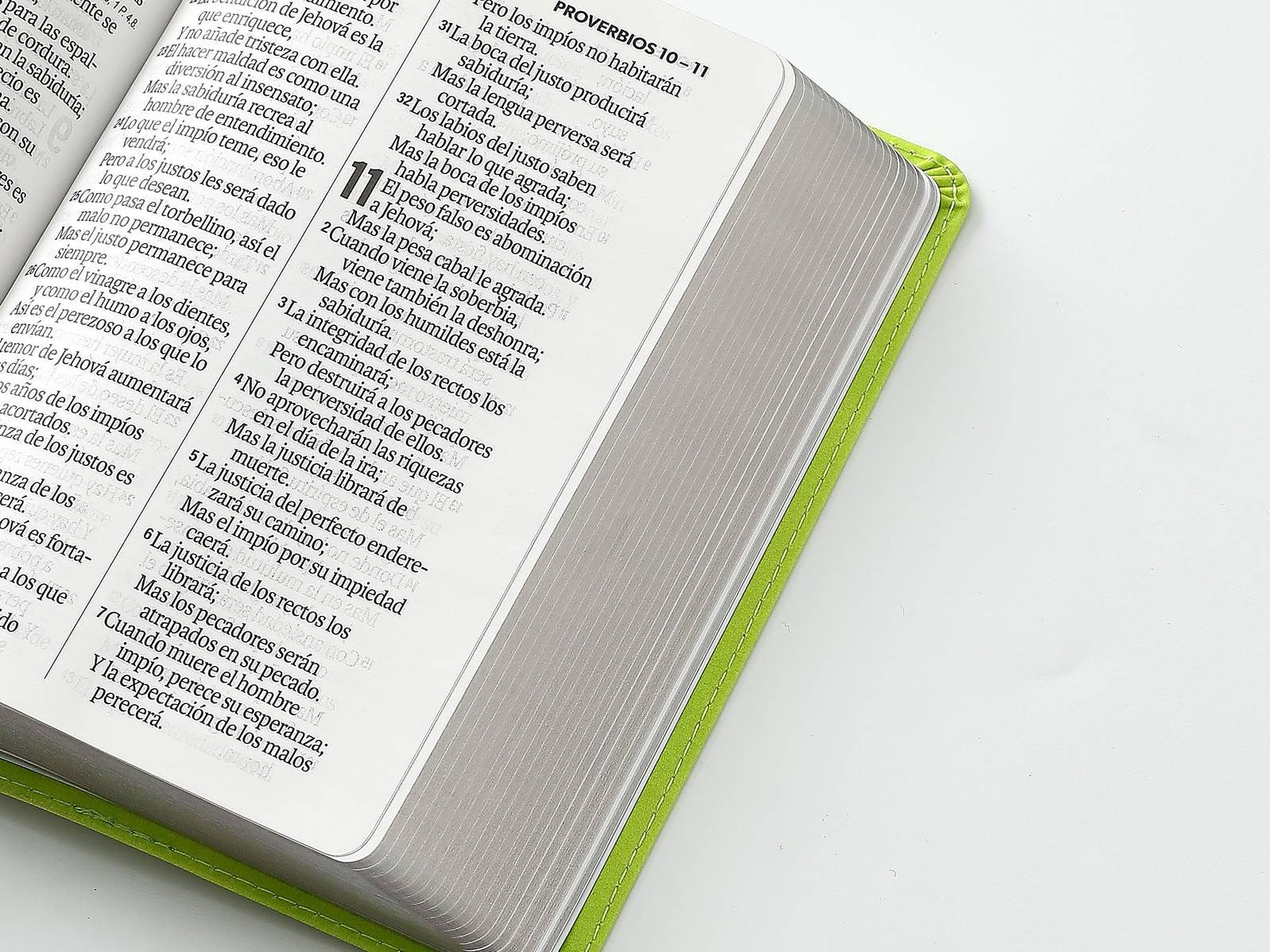 Biblia RVR60 tamaño compacto Letra Grande verde lima