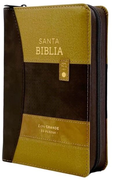 Biblia RVR60 Tamaño portátil Letra Grande 11 puntos tricolor
