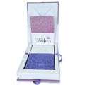 Biblia RVR60 Quinceañera Tamaño Portátil Lila/Blanco con caja de regalo