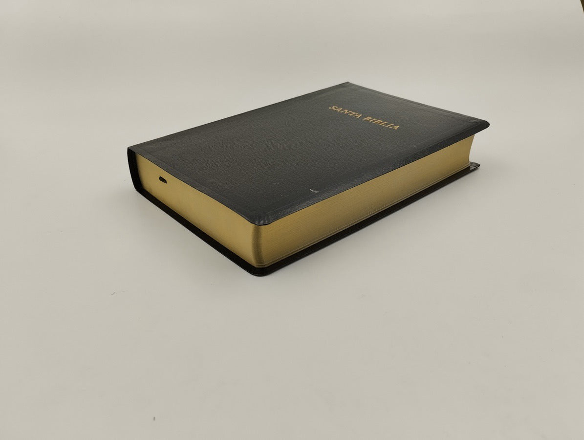 Biblia RVR 1960 Letra Grande Tamaño Manual Piel Fabricada Negro