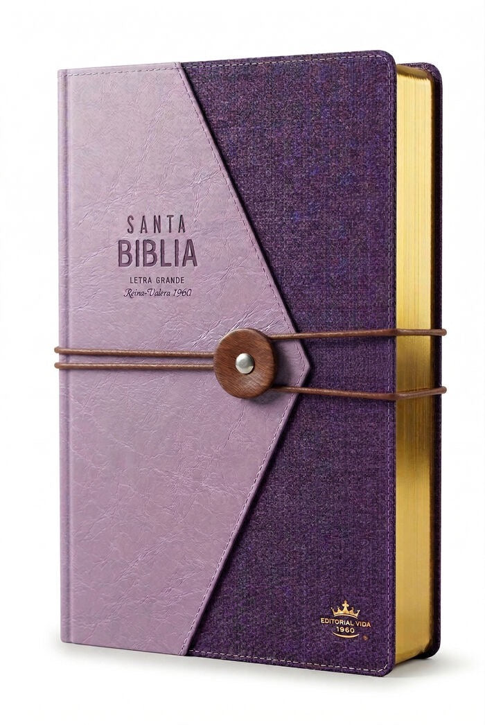 Biblia RVR60 Tamaño manual letra grande lila