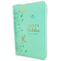 Biblia RVR60 de Obsequios y premios Turquesa Mariposas con cierre