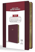 Biblia RVR 1909 Letra Súper Gigante Símil Piel Vinotinto