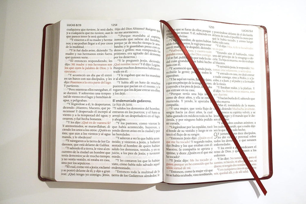 Biblia RVR 1909 Letra Súper Gigante Símil Piel Vinotinto