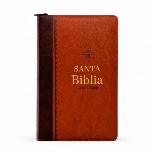 Biblia RVR60 de Obsequios y premios BICOLOR Café con cierre