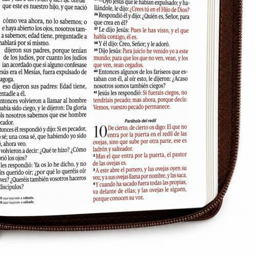 Biblia RVR60 de Obsequios y premios BICOLOR Café con cierre