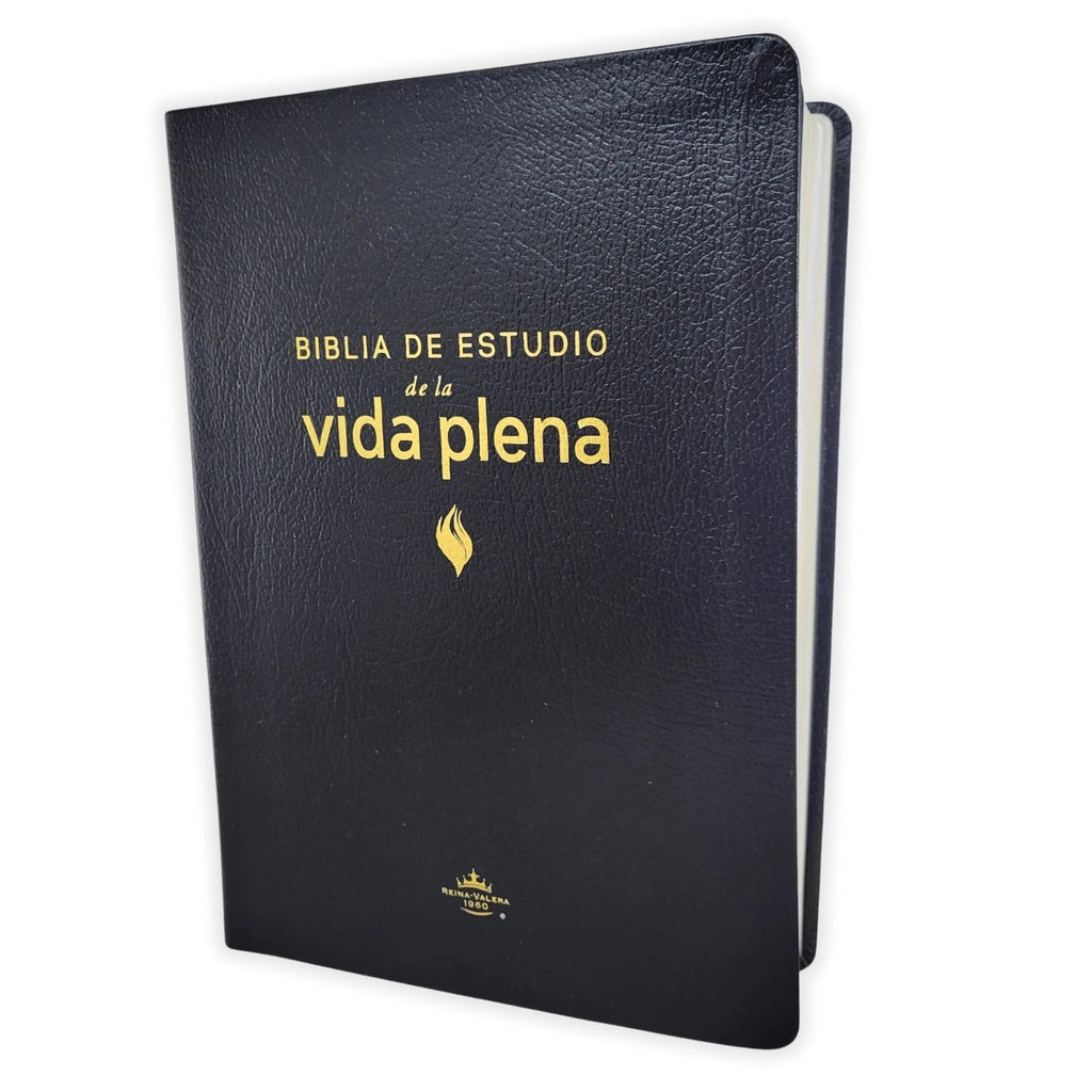 Biblia RVR 1960 de Estudio de la Vida Plena Piel Fabricada Negro