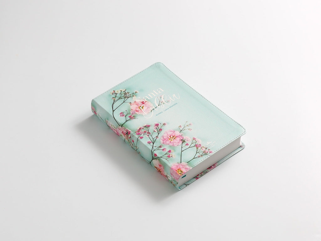 Biblia RVR60 Tamaño manual Letra Grande con flores