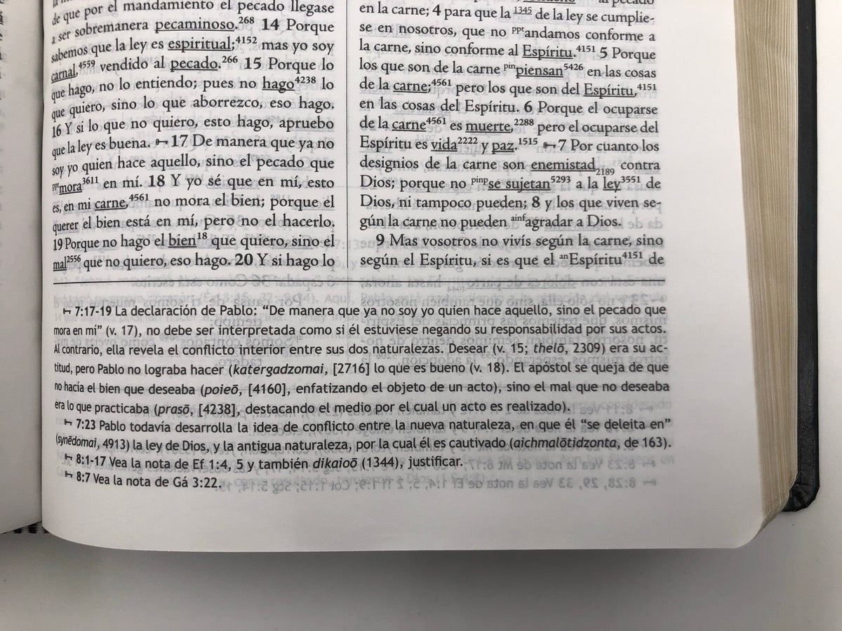Biblia de estudio Palabra Clave RVR60 Piel Fabricada Negro